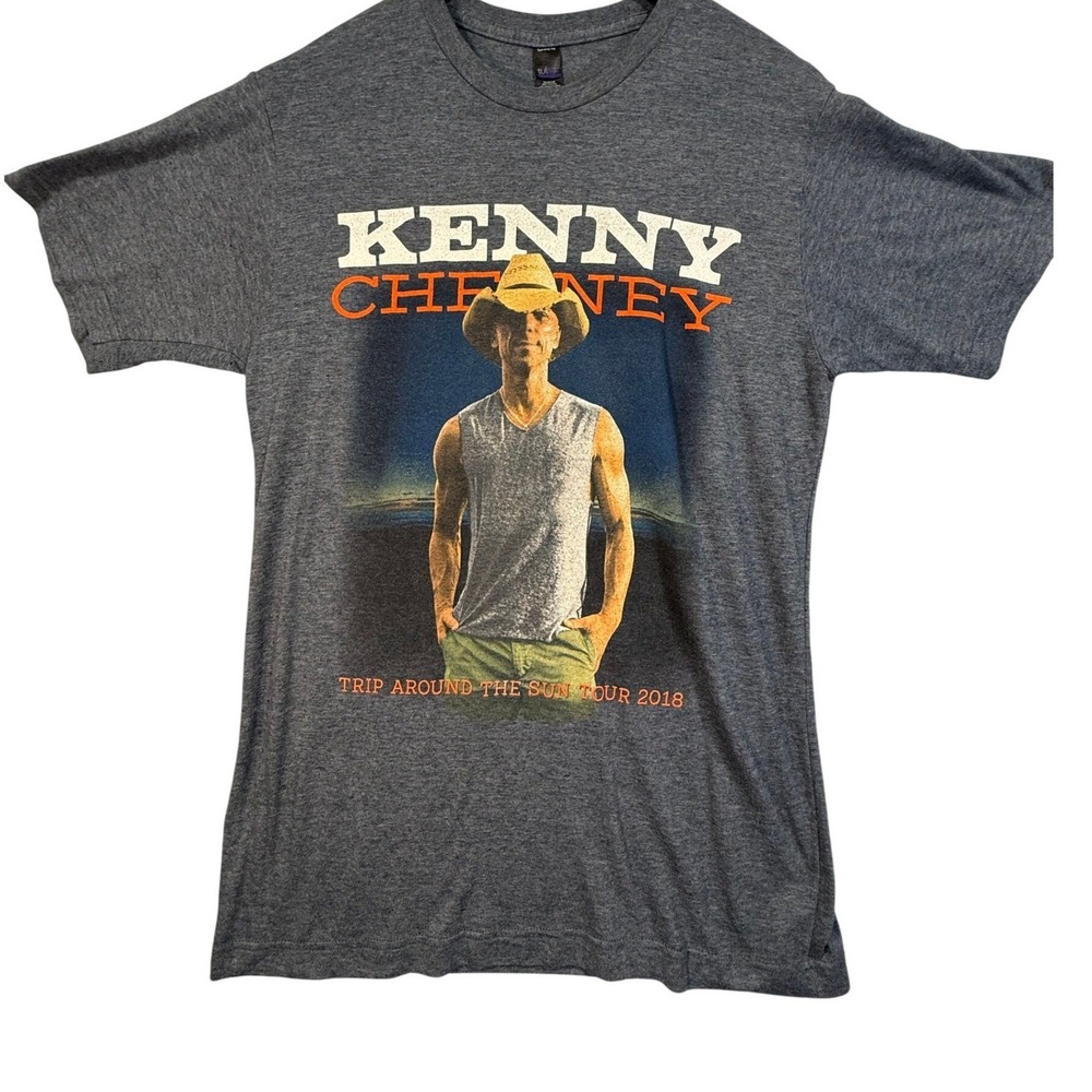 Kenny Chesney T Shirt M Gray 2018 Tour Graphic Country Music Concert Merch Emo